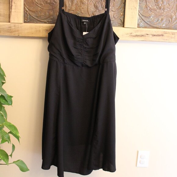 NWT Torrid Mini Wash Challis Skater Dress Deep Black size 3X - Picture 1 of 10